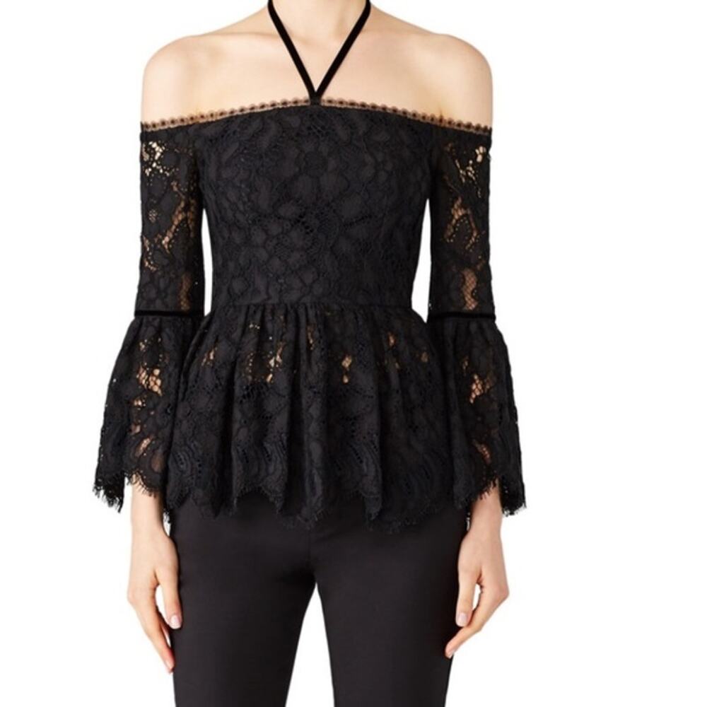 Alexis Grace Lace Bell Sleeve Off Shoulder Top Women's Size XS